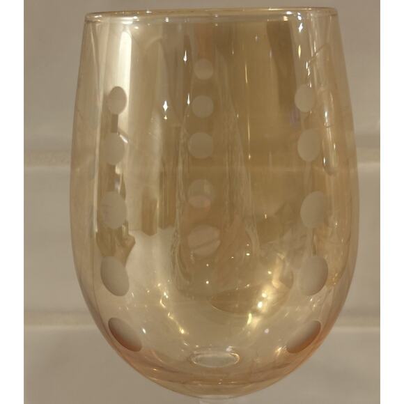 Mikasa Set Of 4 Cheers Orange Stemmed Crystal Wine Glasses Etched Patterns - Picture 11 of 15